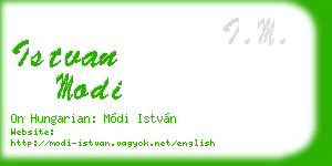 istvan modi business card