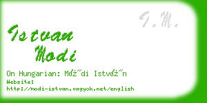 istvan modi business card